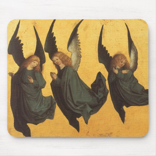 Trio of Renaissance Angels by Master of Housebook マウスパッド (正面)