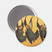 Trio of Renaissance Angels by Master of Housebook マグネット (正面/裏面)