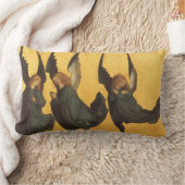 Trio of Renaissance Angels by Master of Housebook ランバークッション (ブランケット)