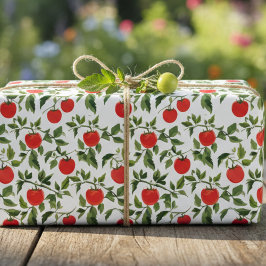 Trio of Tomato Plant Pattern Wrapping Paper Sheets ラッピングペーパーシート