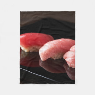 Trio of Tuna – Minimalist Sushi Fleece Blanket フリースブランケット