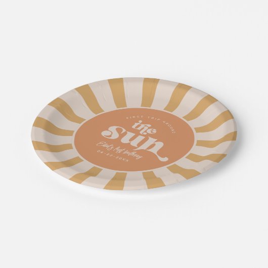 Trip のまわりに the Sunパーティープレート ペーパープレート (アングル)