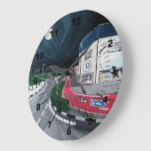 Trip to the Dentist Painting by Alfred Fox ラージ壁時計 (傾斜)