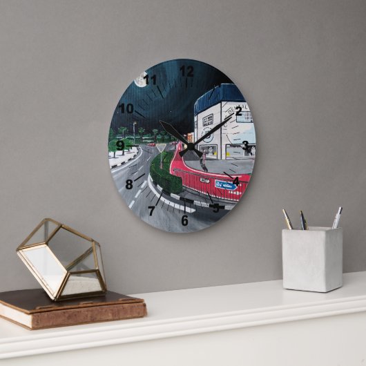 Trip to the Dentist Painting by Alfred Fox ラージ壁時計 (オフィス)