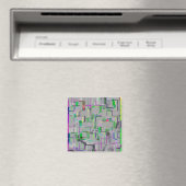 Trip to the Zoo Computer Generated Art マグネット (インサイチュ (食洗機))