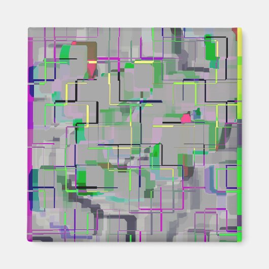 Trip to the Zoo Computer Generated Art マグネット (正面)