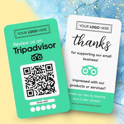 Tripadvisorレビューお願い 名刺