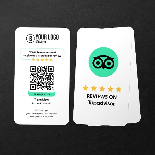 TripadvisorレビューリンクQRコード 名刺