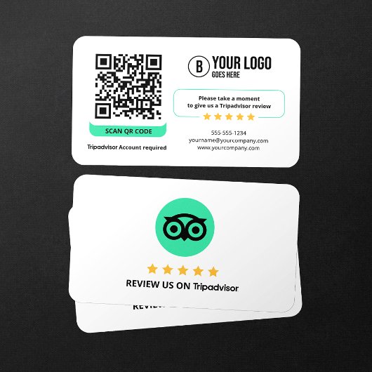 TripadvisorレビューリンクQRコード 名刺