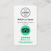 TripAdvisorレビュー依頼カード(QRコード付き) 名刺 (正面)