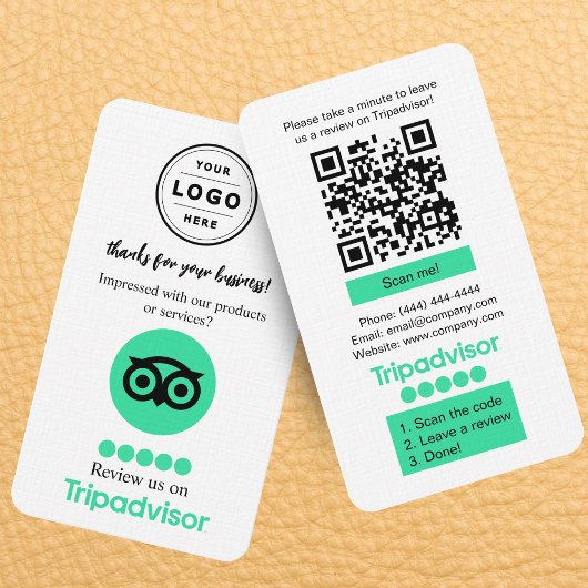 TripAdvisorレビュー依頼カード(QRコード付き) 名刺