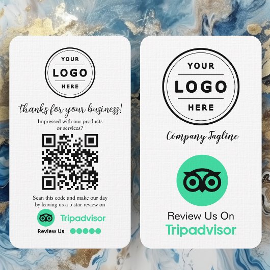 TripAdvisorレビュー依頼カード（QRコード付き） 名刺