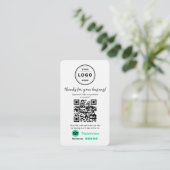 TripAdvisorレビュー依頼カード（QRコード付き） 名刺 (スタンド正面)
