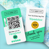 TripAdvisorレビュー依頼ロゴ入りQRコードカード コーリングカード