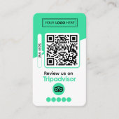 TripAdvisorレビュー依頼ロゴ入りQRコードカード コーリングカード (正面)