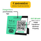 TripAdvisorレビュー依頼ロゴ入りQRコード フォトプラーク