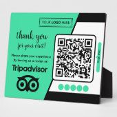 TripAdvisorレビュー依頼ロゴ入りQRコード フォトプラーク (側面)