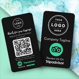 TripAdvisorレビュー依頼ロゴ入りQRコード 名刺