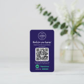 TripAdvisorレビュー依頼ロゴ入りQRコード 名刺 (スタンド正面)