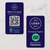TripAdvisorレビュー依頼ロゴ入りQRコード 名刺 (正面/裏面)