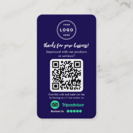 TripAdvisorレビュー依頼ロゴ入りQRコード 名刺
