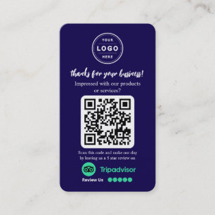 TripAdvisorレビュー依頼ロゴ入りQRコード 名刺