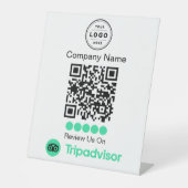 TripAdvisorレビュー依頼台(QRコード付き) 台座サイン (正面)