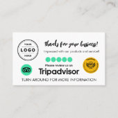 Tripadvisorレビュー依頼QRコードカード コーリングカード (正面)