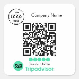 Tripadvisorレビュー要求ステッカー スクエアシール