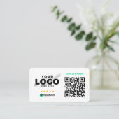 TripAdvisorレビュー5つ星QRコード 名刺 (スタンド正面)