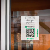 TripAdvisorレビュー |ビジネスレビューリンクQRコード ウィンドウサイン