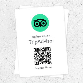 Tripadvisorレビュー |ビジネスレビューQRコード エンクロージャーカード