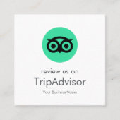 Tripadvisorレビュー |ビジネスレビューQRコード スクエア名刺 (正面)