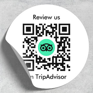Tripadvisorレビュー ビジネスレビューQRコード ラウンドシール