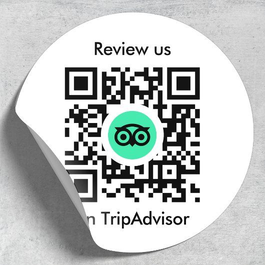 Tripadvisorレビュー |ビジネスレビューQRコード ラウンドシール