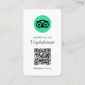Tripadvisorレビュー |ビジネスレビューQRコード 名刺 (正面)