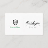 Tripadvisorレビュー |ビジネスQRコードありがとうございます 名刺 (裏面)