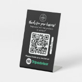 TripAdvisorレビュー | 事業者レビューへのリンクQRコード 台座サイン (正面)