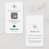 TripAdvisorレビューQR顧客フィードバックスタイル 名刺 (正面/裏面)