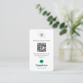 TripAdvisorレビューQR顧客フィードバックスタイル 名刺 (スタンド正面)