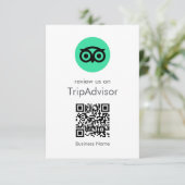 Tripadvisor レビュー | 事業レビューQRコード エンクロージャーカード (スタンド正面)