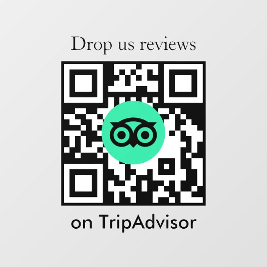 Tripadvisor レビュー QRコード ビジネス用窓デカール ウィンドウサイン (シート)