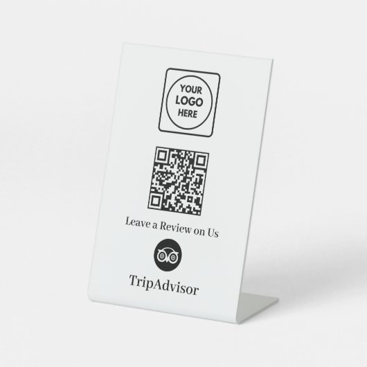 Tripadvisor QRコード|ビジネスレビューへのリンク表示 台座サイン (正面)