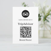 Tripadvisor QR | ビジネスレビューリンク エンクロージャーカード (スタンド正面)