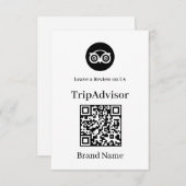 Tripadvisor QR | Business Review Link エンクロージャーカード (正面/裏面)