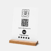 Tripadvisor QR Code | Business Review Link Display アクリルサイン (傾斜)