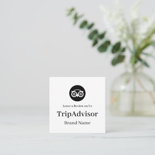 TripAdvisor QR | Custom Business Feedback Link スクエア名刺 (スタンド正面)