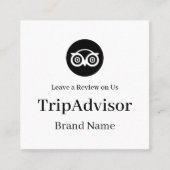 TripAdvisor QR | Custom Business Feedback Link スクエア名刺 (正面)