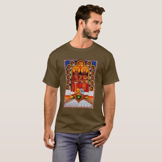 Tripe of Judah Selassie Rasta Lion Roots Tシャツ (正面フル)