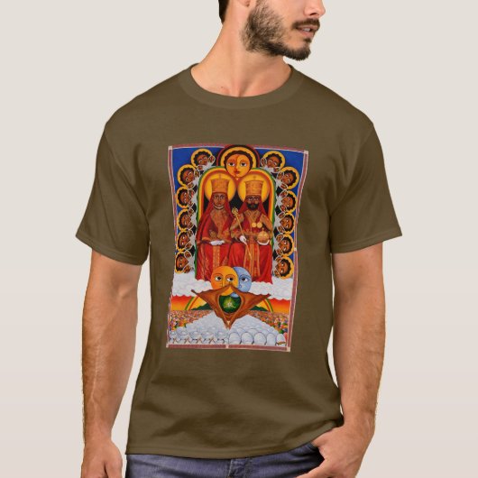 Tripe of Judah Selassie Rasta Lion Roots Tシャツ (正面)